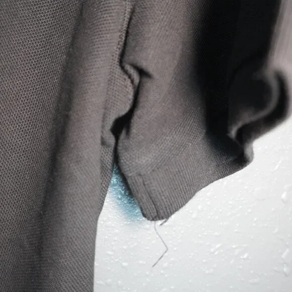 Nautica Mens Black White Logo Short Sleeve Classic Fit Polo Size Medium - Picture 5 of 7